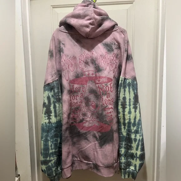 UFO Multi Tie-Dye Hoodie👽 - Picture 6 of 7